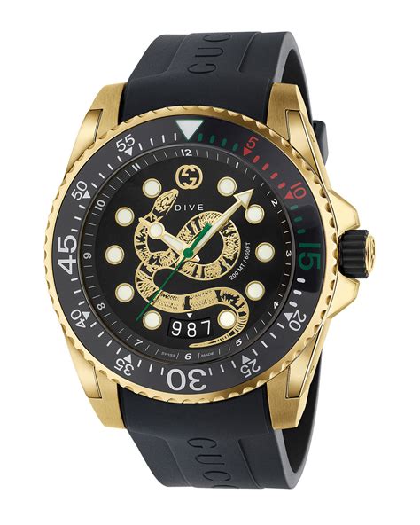 gucci dive xl mens watch|Gucci snake watch men's.